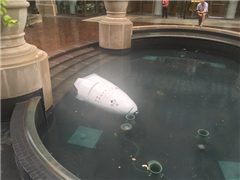 华盛顿保安机器人自行走入喷泉池：想罢工了？