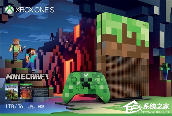 微软公布《我的世界》定制版Xbox One S：草地+泥土经典画面机身