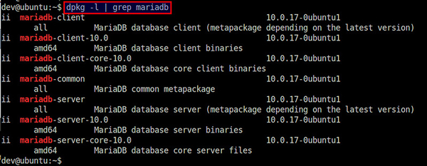Linux系统怎么查看MariaDB服务端的版本