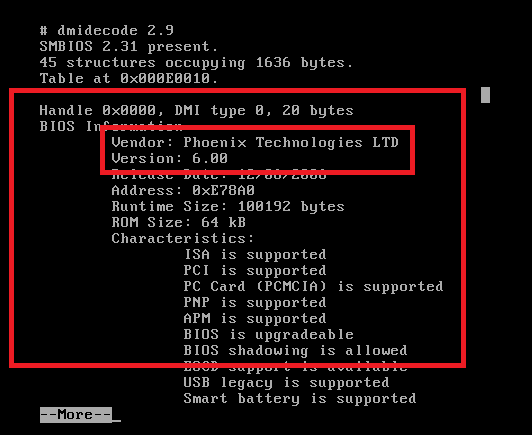 Linux系统Dmidecode命令的用法