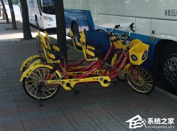 狗粮洒出新高度！北京惊现双人共享单车