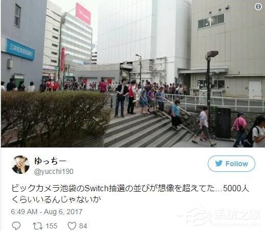 任天堂Switch日本销量持续火爆：排队购买人数超5000人