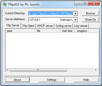 Tftpd32.exe(袖珍网络服务器包) V4.50 英文绿色版