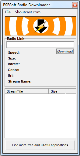 ESFSoft Radio Downloader(流媒体下载工具) V1.1