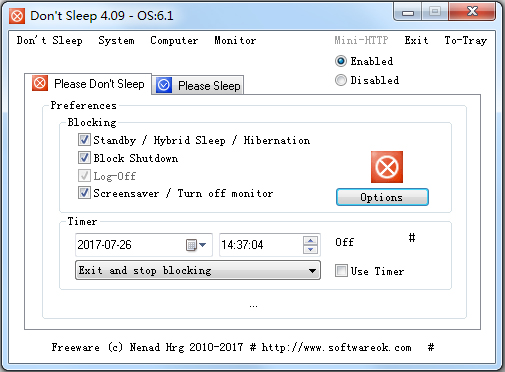 Dont Sleep(防止系统关机待机重启软件) V4.09 多国语言绿色版