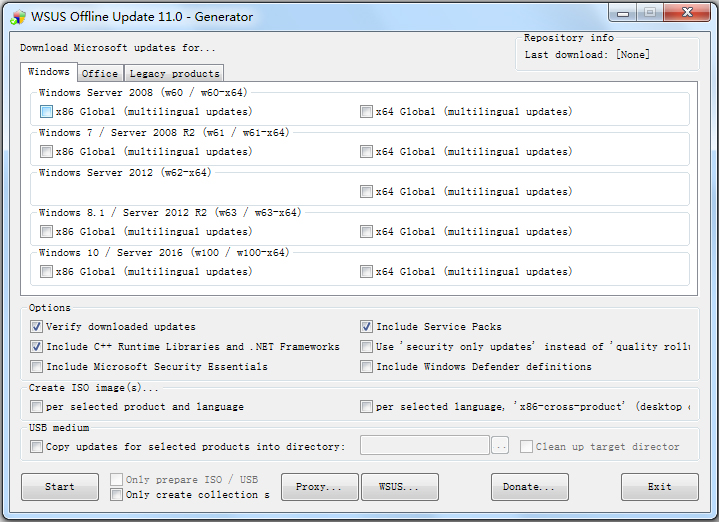 WSUS Offline Update(补丁更新下载器) V11.0.0 绿色版