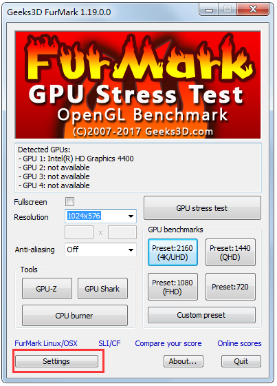 Furmark(显卡测试软件) V1.19.0.0