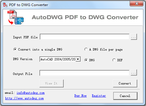 AutoDWG PDF to DWG Converter(pdf转dwg格式转换器) V3.0 英文版