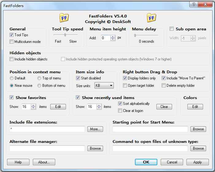 FastFolders(快速文件夹) V5.4.0
