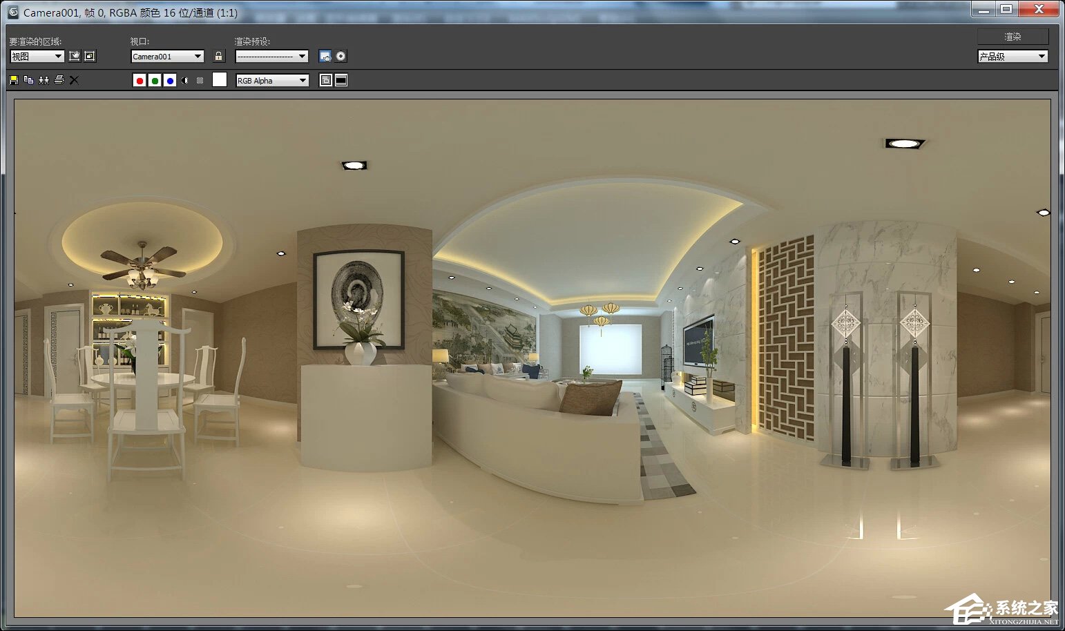 3D Max制作360全景图的方法 V-Ray渲染器全景图渲染方法