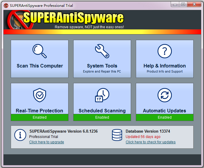 SUPERAntiSpyware(垃圾间谍软件扫描) V6.0.1236