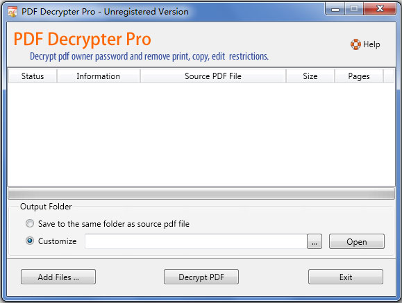 PDF Decrypter Pro(pdf文件解密软件) V4.01