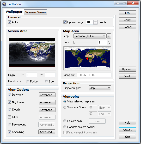 DeskSoft EarthView(地球外景屏保) V5.7.0 英文版