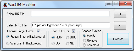 War3 BG Modifier(魔兽争霸3主界面背景更换器) V1.0 绿色版