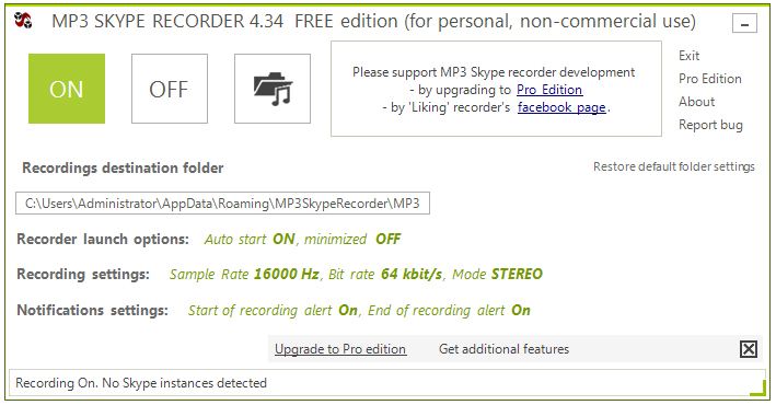 MP3 Skype Recorder(Skype通话保存) V4.34 英文版