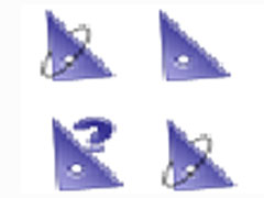 蓝紫三角板鼠标指针