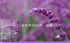 紫色花开相遇xp主题