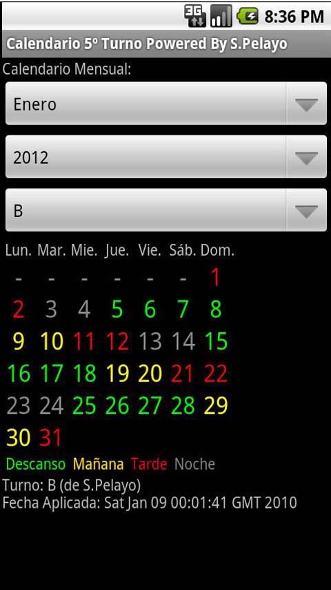 Calendario 2 Turnos Acerinox v1.1