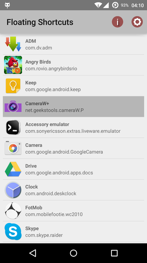Floating Shortcuts v2.500.00