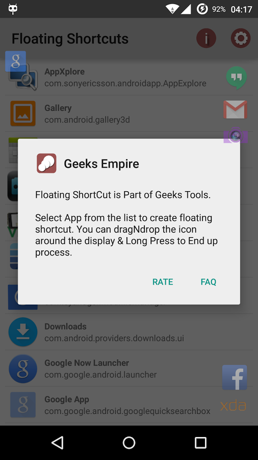 Floating Shortcuts v2.500.00