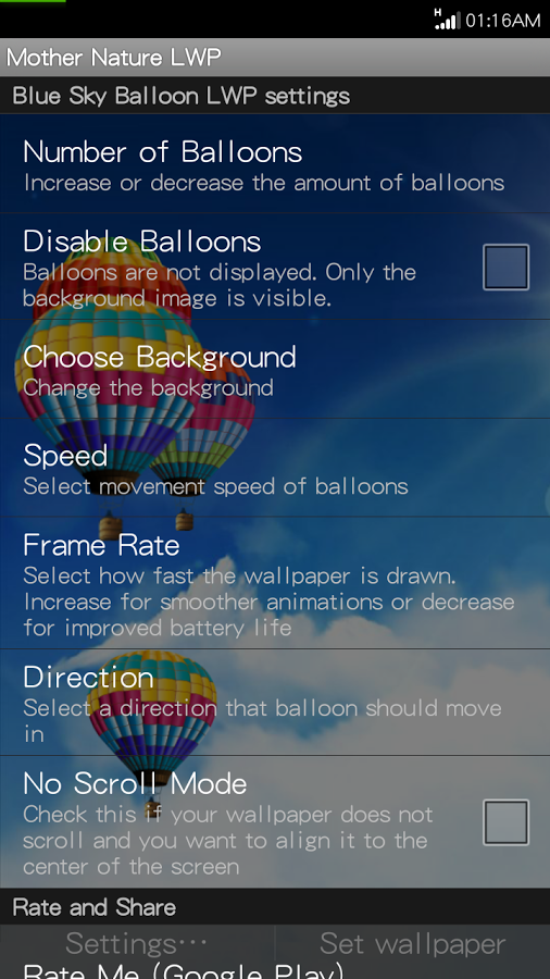 Blue Sky Balloon LWP v5.0