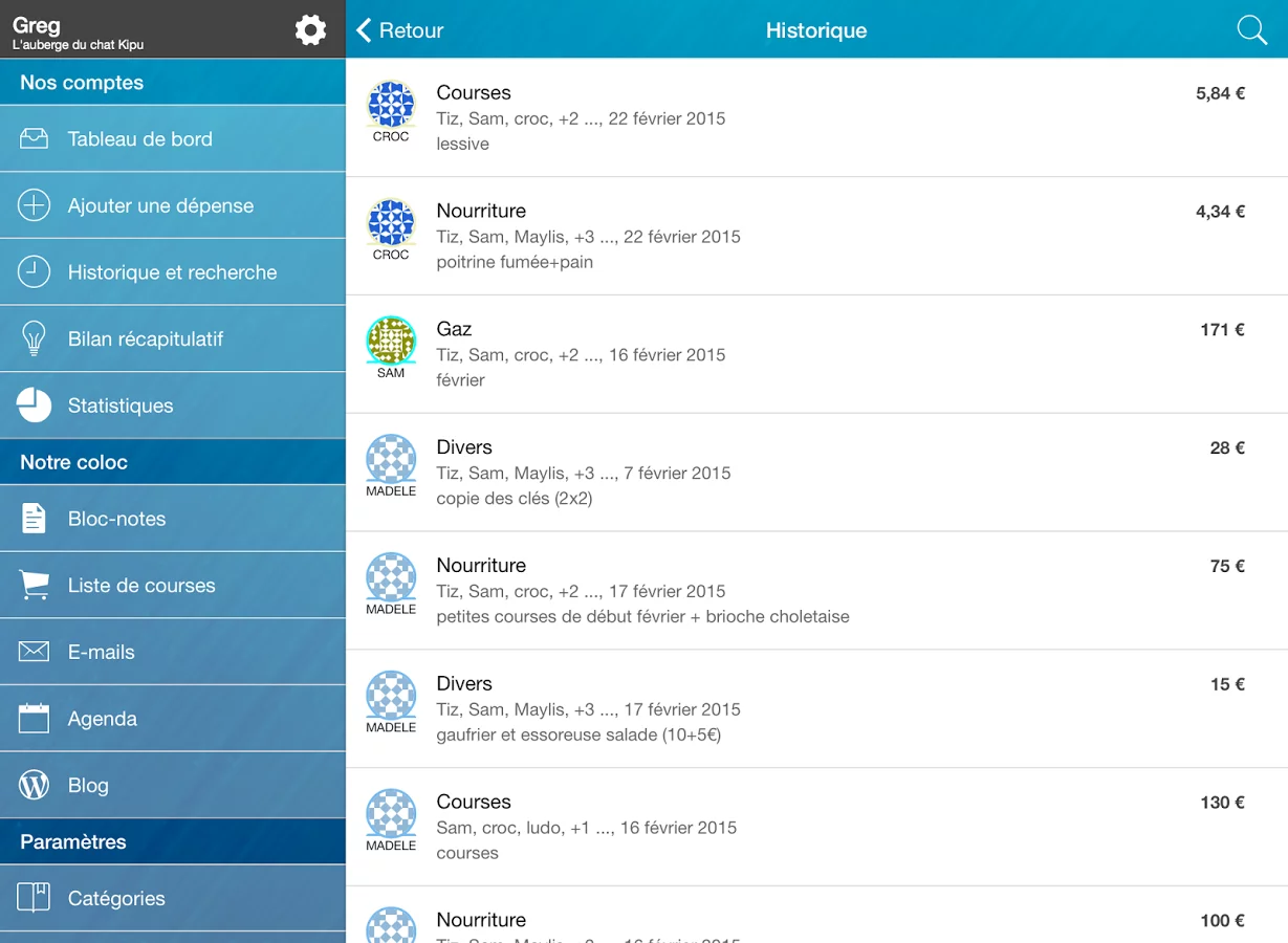 Ze-Coloc - Comptes en commun v1.3.7