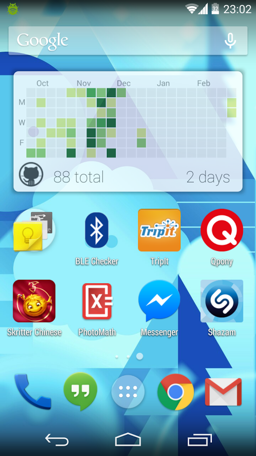 GitHub Contributions Widget v1.2