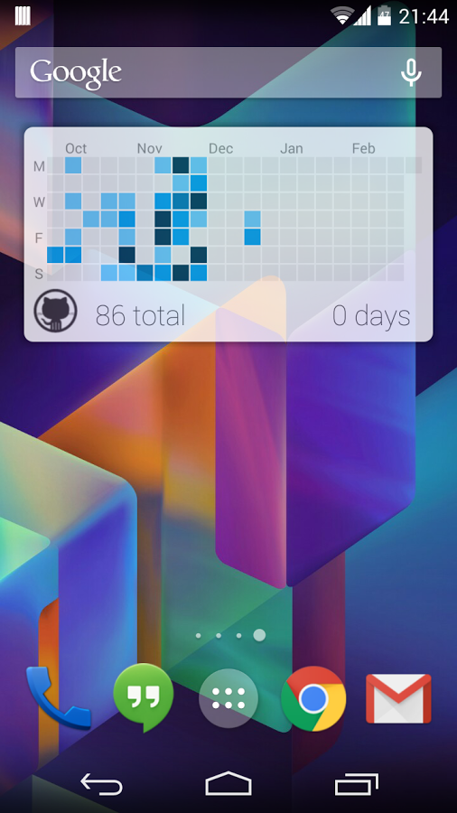 GitHub Contributions Widget v1.2