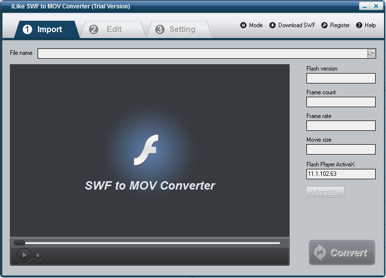 iLike SWF to MOV Converter(SWF视频转换器) V2.6.0.0
