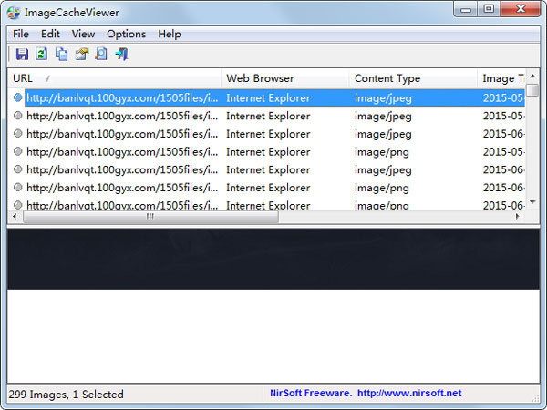 ImageCacheViewer(查看web浏览器缓存) V1.20 英文绿色版