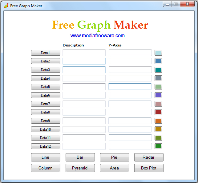 Free Graph Maker(图形表制作大师) V1.1 英文版