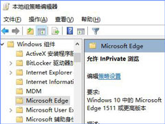 Win10 Edge如何禁用InPrivate无痕浏览功能？