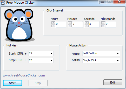 Free Mouse Clicker(重复鼠标动作的软件) V1.0.0.0 官方绿色版