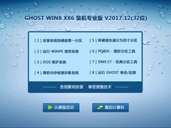 GHOST WIN8 X86 装机专业版 V2017.12(32位)
