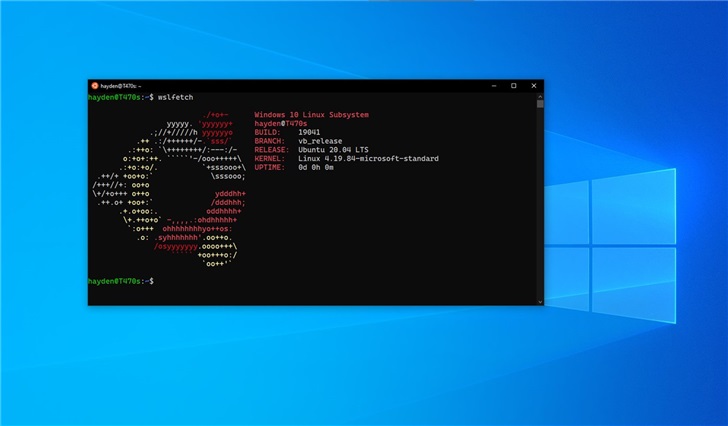 微软上架Ubuntu 20.04 LTS on Windows
