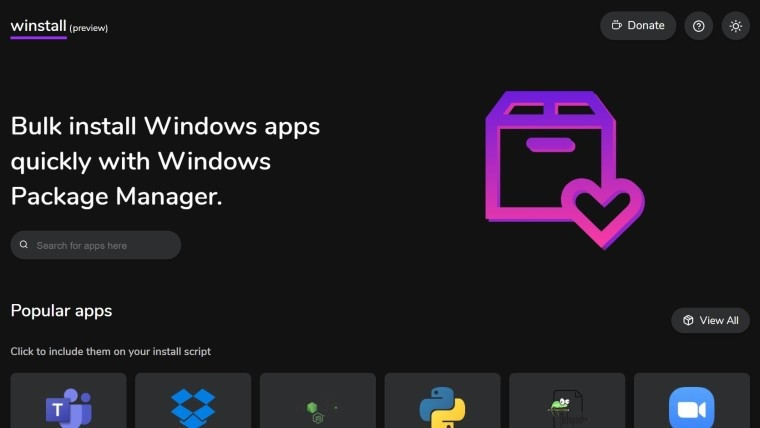 微软推出Winstall.app:Windows软件包