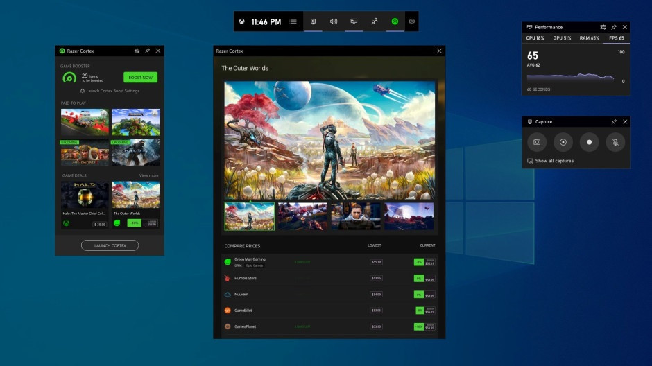 微软win10更新Xbox Game Bar,支持第三
