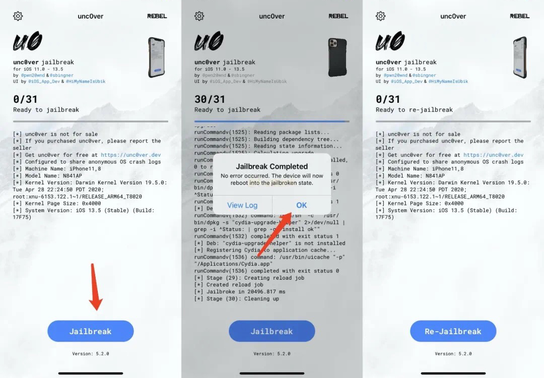 unc0ver再次出手,iOS 13.5.5 beta可以