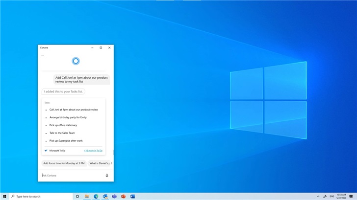 微软正式发布Cortana Win10商店版