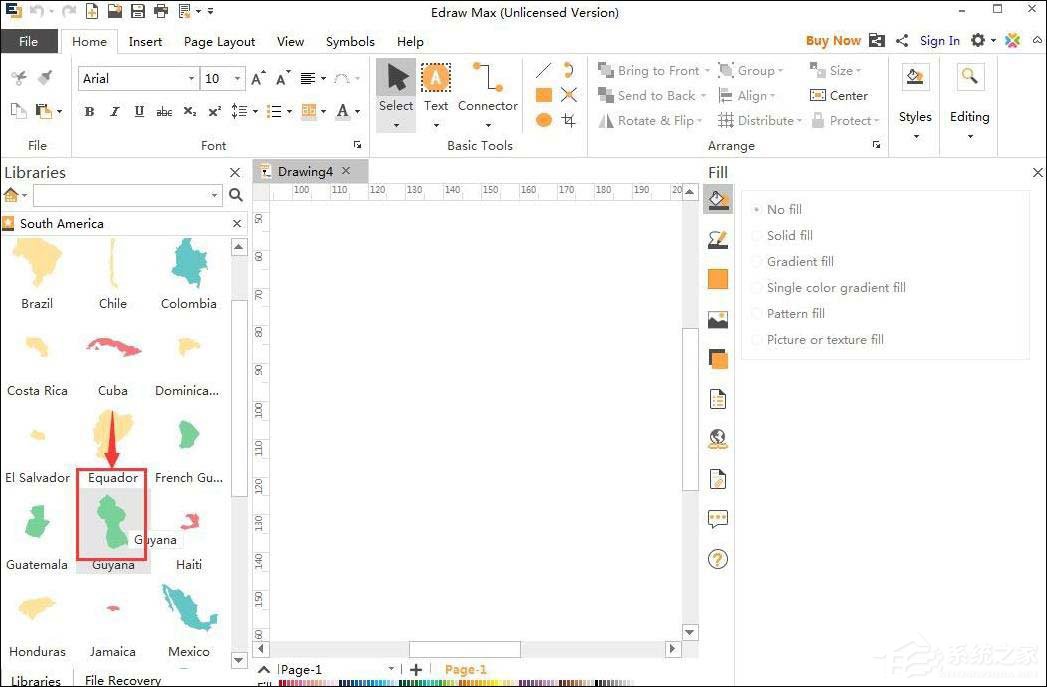 Edraw Max怎么创建圭亚那地图？
