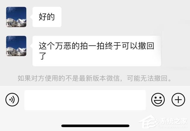 微信拍一拍可以撤回了